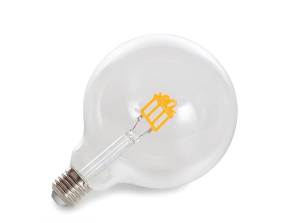 Deco bulb - ledlamp - filament (goudkleurig) in de vorm van een geschenk - E27 afbeelding