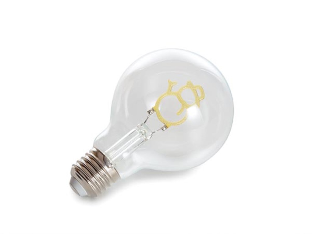 Deco bulb - ledlamp - filament (goudkleurig) in de vorm van een sneeuwman - E27 afbeelding