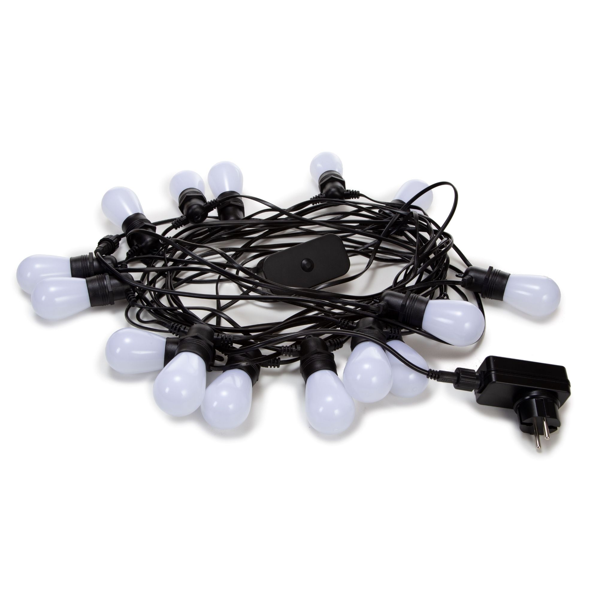 TUYA LED - 15 m - 15 witte lampen - zwarte draad - smart afbeelding