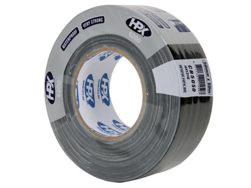 Velleman Professionele linnen tape 50mm x 50m zwart