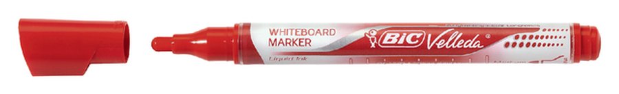 Whiteboardmarker Bic Velleda liquid rond medium rood afbeelding