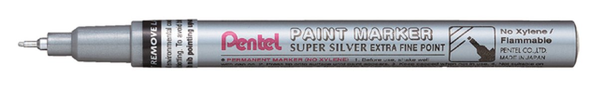 viltstift Pentel MFP10 rond 0.7mm zilver afbeelding