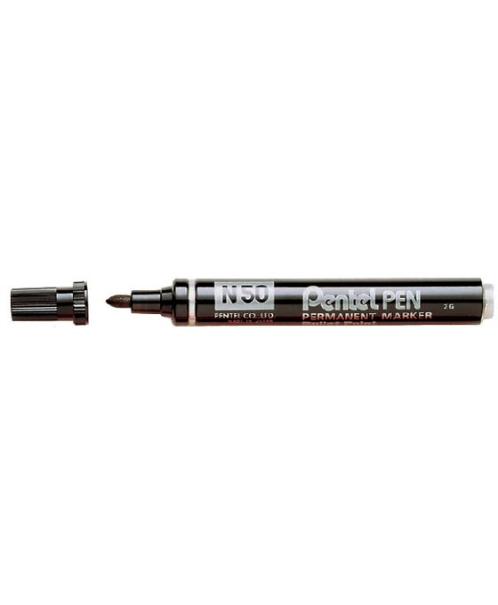 Viltstift Pentel N50 rond 1.5-3mm zwart afbeelding