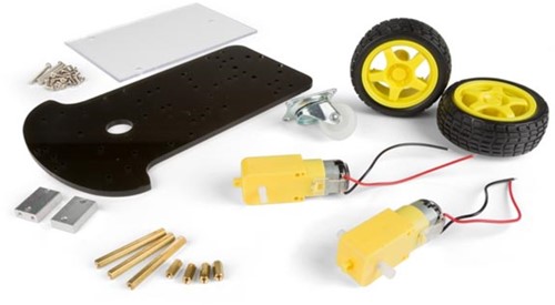 ROBOTICA-KIT FRAME MET MOTOR EN 2 WIELEN