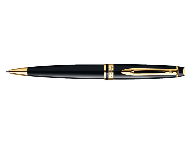 Balpen Waterman Expert black lacquer GT medium afbeelding