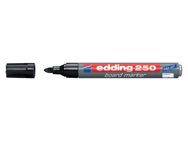 Whiteboardmarker edding 250 rond 1.5-3mm zwart afbeelding