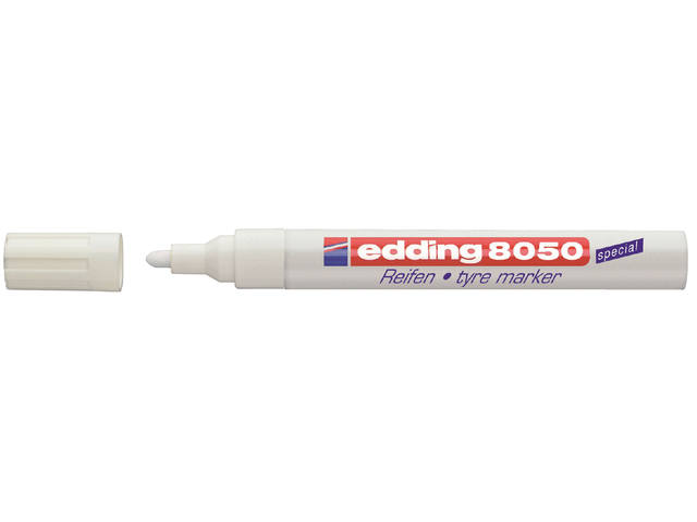 Viltstift edding 8050 banden rond 2-4mm wit afbeelding