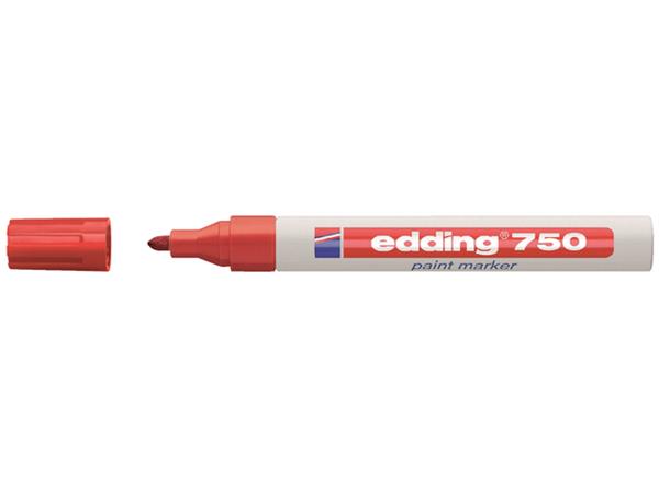 Viltstift edding 750 lakmarker rond 2-4mm rood afbeelding
