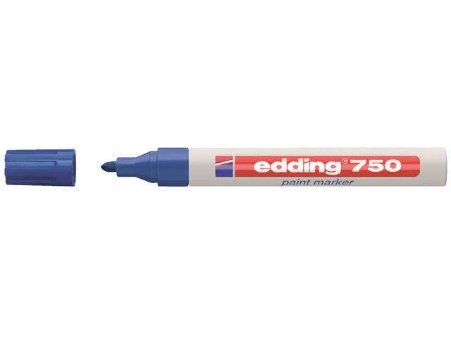 Viltstift edding 750 lakmarker rond 2-4mm blauw afbeelding