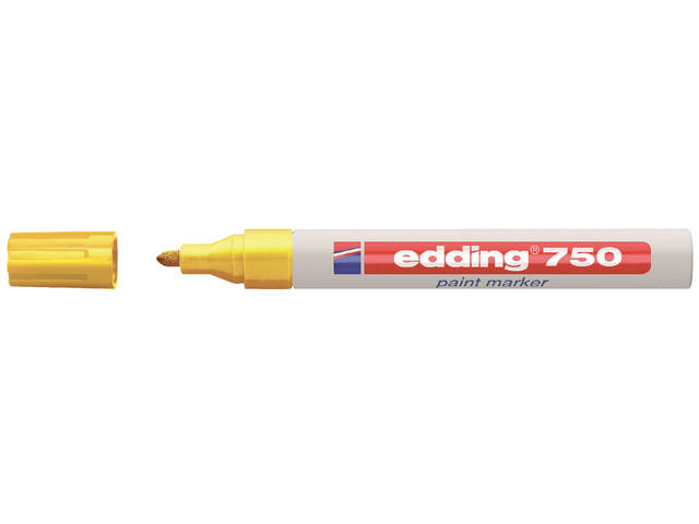 Viltstift edding 750 lakmarker rond 2-4mm geel afbeelding