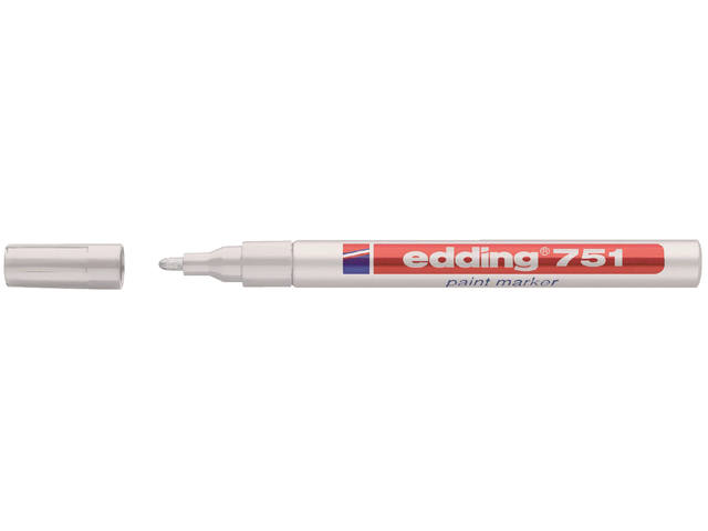 Viltstift edding 751 lakmarker rond 1-2mm wit afbeelding