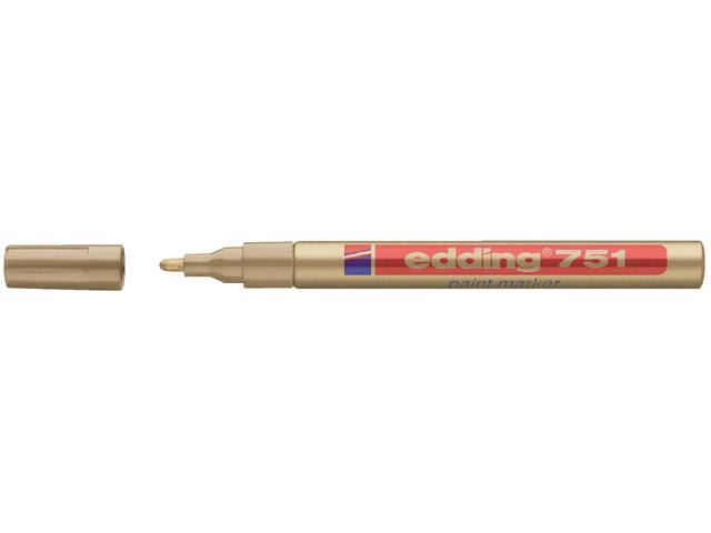 Viltstift edding 751 lakmarker rond 1-2mm goud afbeelding