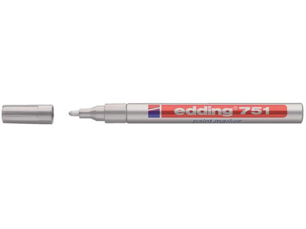 Viltstift edding 751 lakmarker rond 1-2mm zilver afbeelding