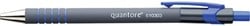 Balpen Quantore rubbergrip drukknop blauw medium
