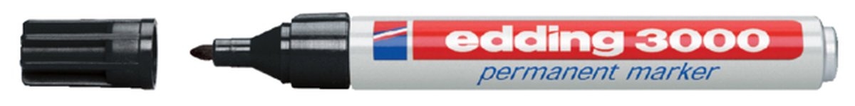 Viltstift edding 3000 rond 1.5-3mm zwart afbeelding