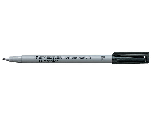 Viltstift Staedtler Lumocolor 311 non permanent S zwart afbeelding