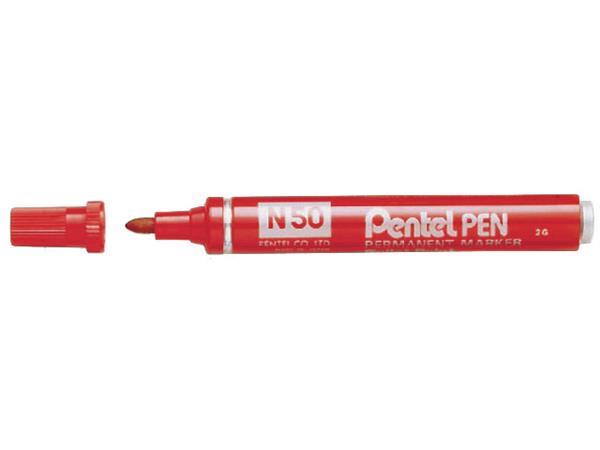 Viltstift Pentel N50 rond 1.5-3mm rood afbeelding