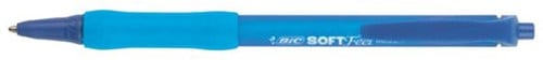 Balpen Bic soft feel grip clic medium blauw