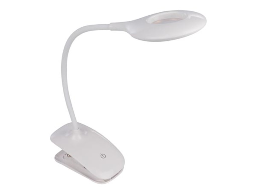 LED-BUREAULAMP - OPLAADBAAR - DIMBAAR - 20 LEDs - WIT afbeelding
