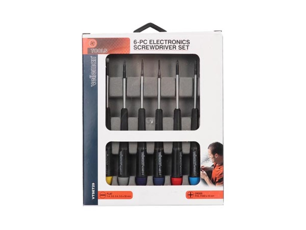 SET VAN 6 PRECISIESCHROEVENDRAAIERS (PLAT/PH) afbeelding