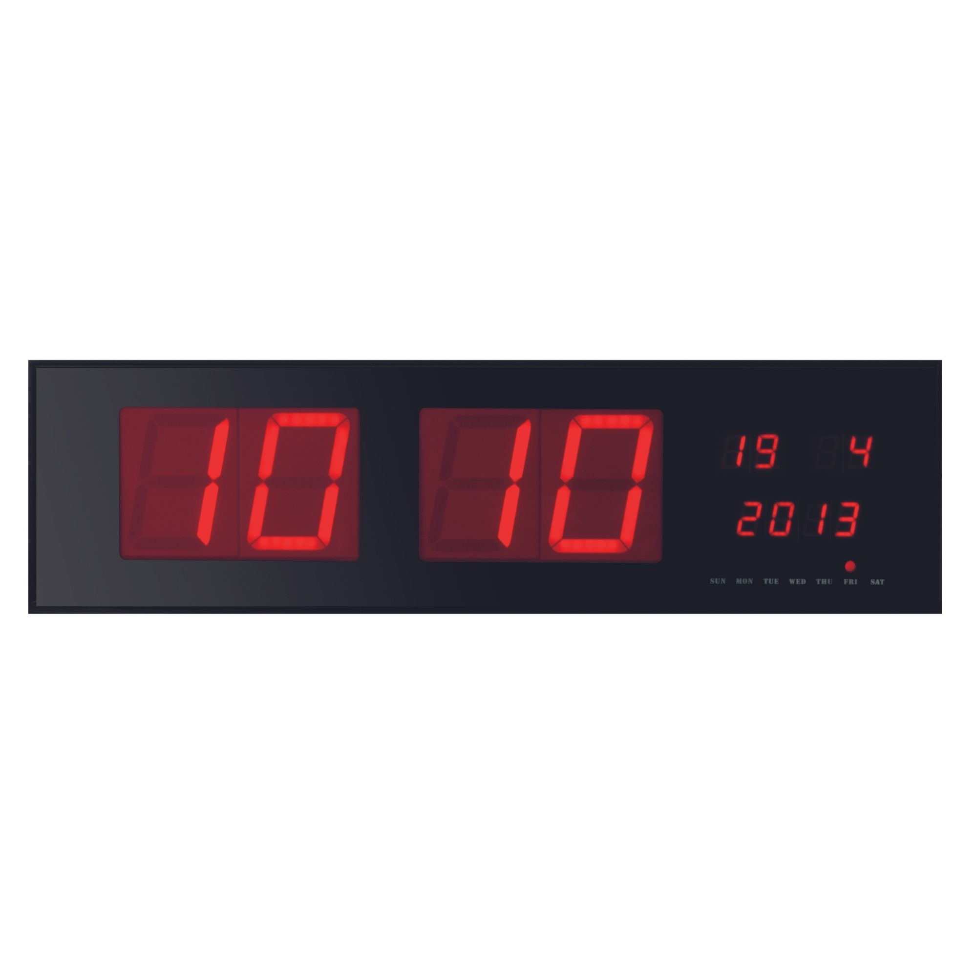 WANDKLOK MET LED-DISPLAY - 83 x 23 x 4 cm afbeelding
