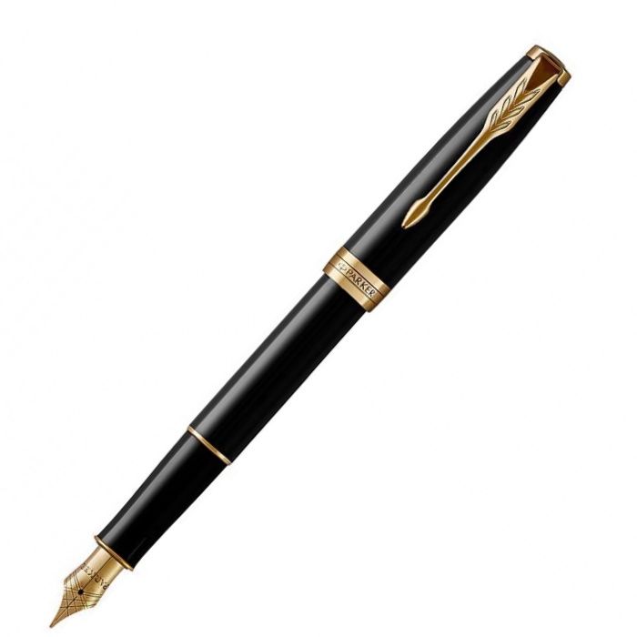 Rollerpen Parker Sonnet black lacquer GT fijn afbeelding