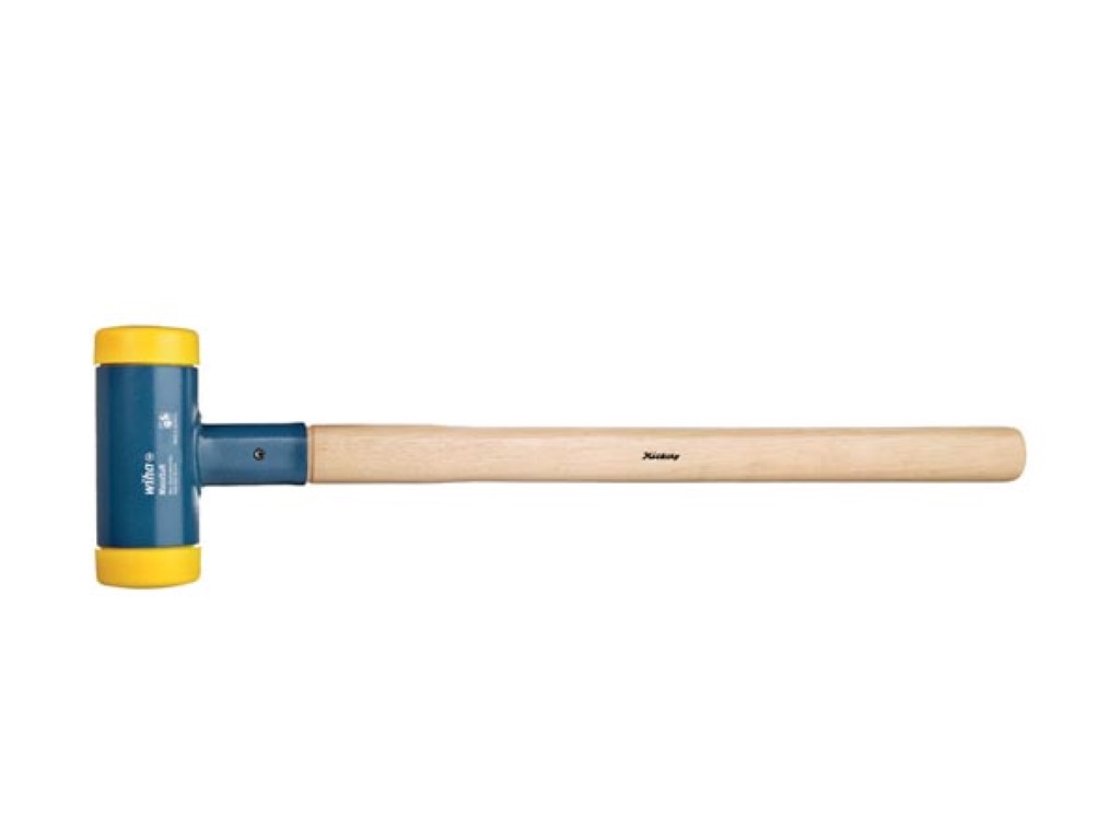 Wiha Voorhamer terugslagloos, middelhard met hickorysteel, rond-slagkop (02091) 100 mm afbeelding
