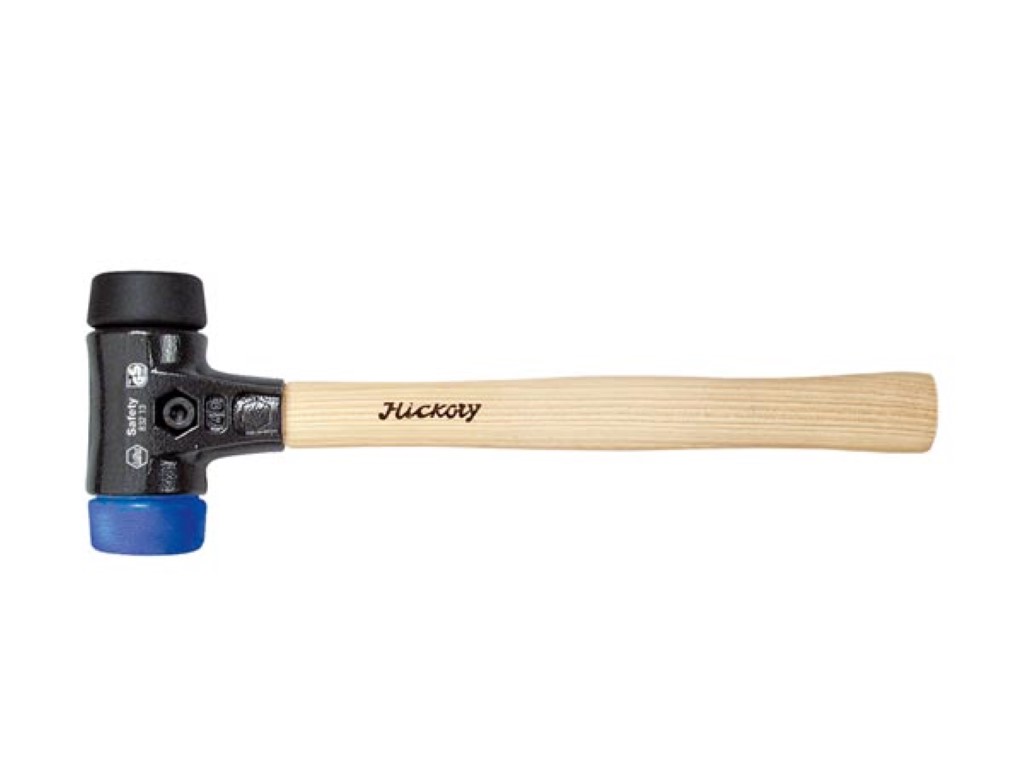 Wiha Kunststof hamer Safety zacht/middelzacht met hickorysteel, rond-slagkop (26649) 30 mm afbeelding