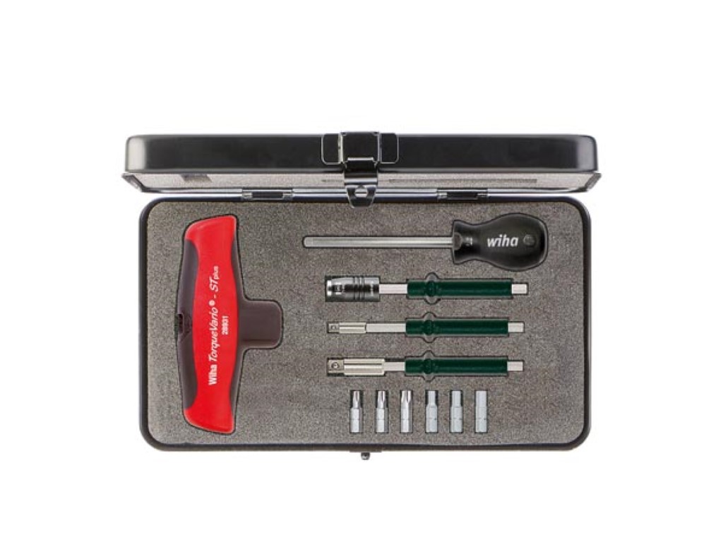 Wiha Momentschroevendraaierset met dwarsgreep TorqueVario®-S Tplus assorti 11-delig, variabel instelbare momentbegrenzing in box (29234)