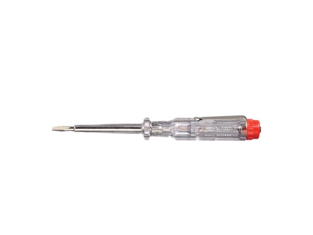 Velleman Wiha Spanningszoeker 220-250 Volt sleufkop transparant met clip in blister (32201) 3 0 mm x 60 mm