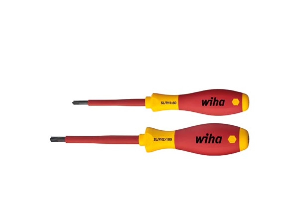 Wiha Schroevendraaierset SoftFinish electric PlusMin/Phillips in blister 2-delig (32281) afbeelding