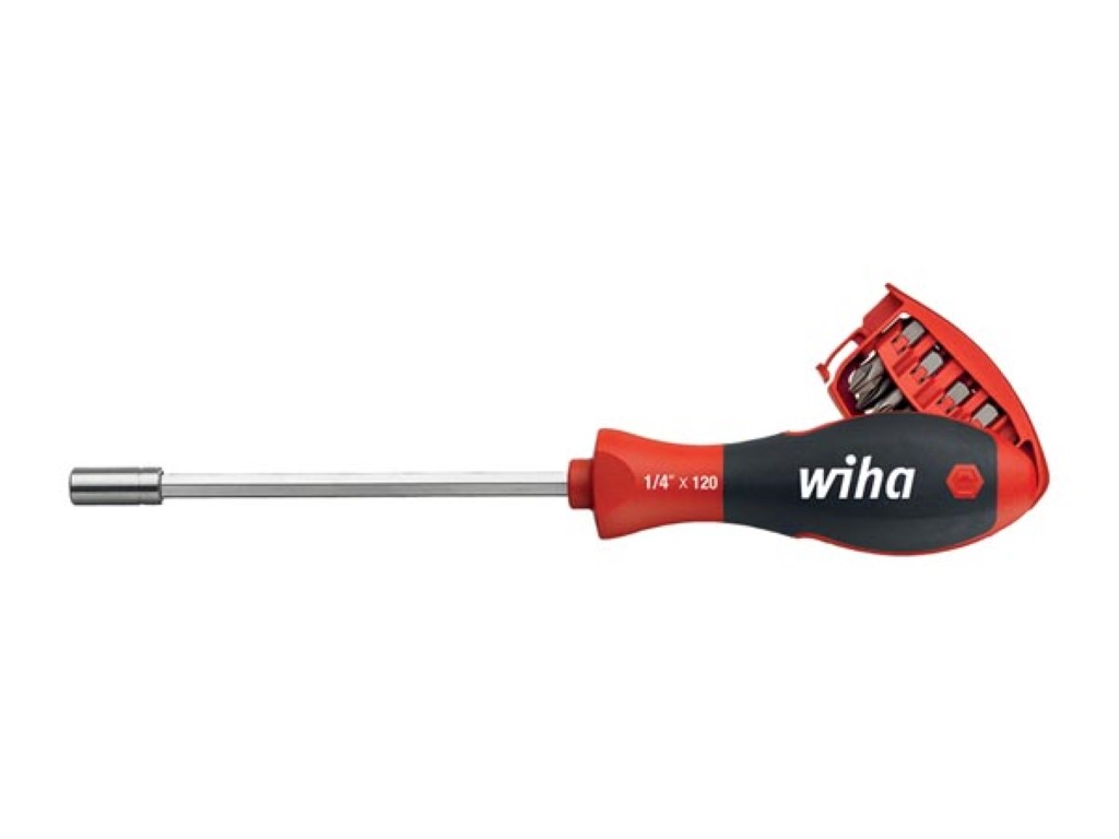 Wiha Schroevendraaier met bitmagazijn magnetisch assorti met 8 bits, 1/4" (32901) afbeelding