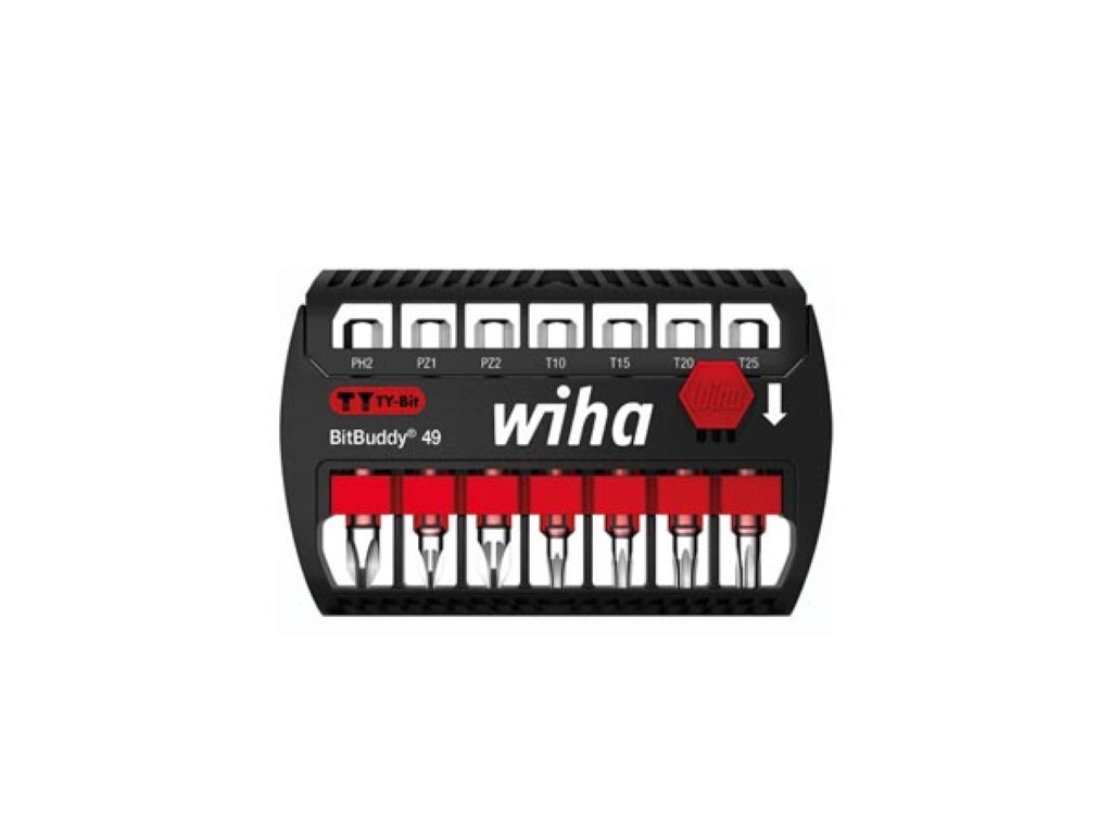 Velleman Wiha Bitset BitBuddy TY-bit 49 mm Phillips Pozidriv TORX 7-delig 1 4"in box (42117)