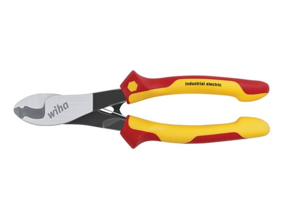 Wiha Kabelknipper Industrial electric met in- en uitschakelbare openingsveer (43662) 180 mm afbeelding