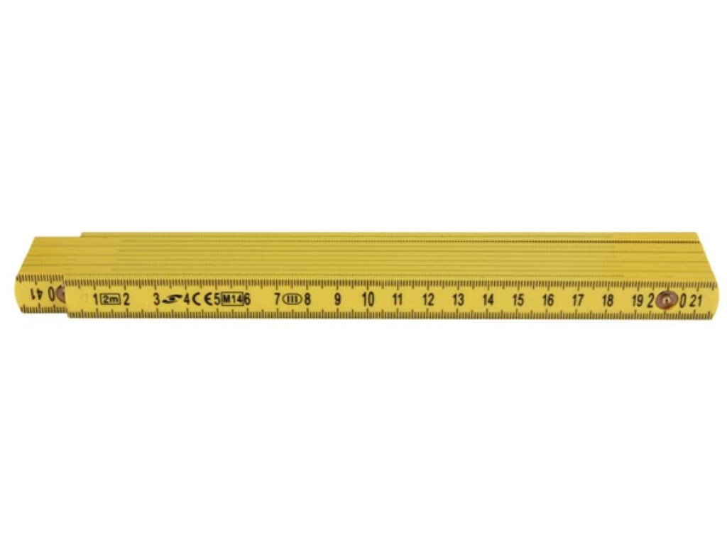 Vouwmeter/duimstok - 2 m - glasvezel afbeelding
