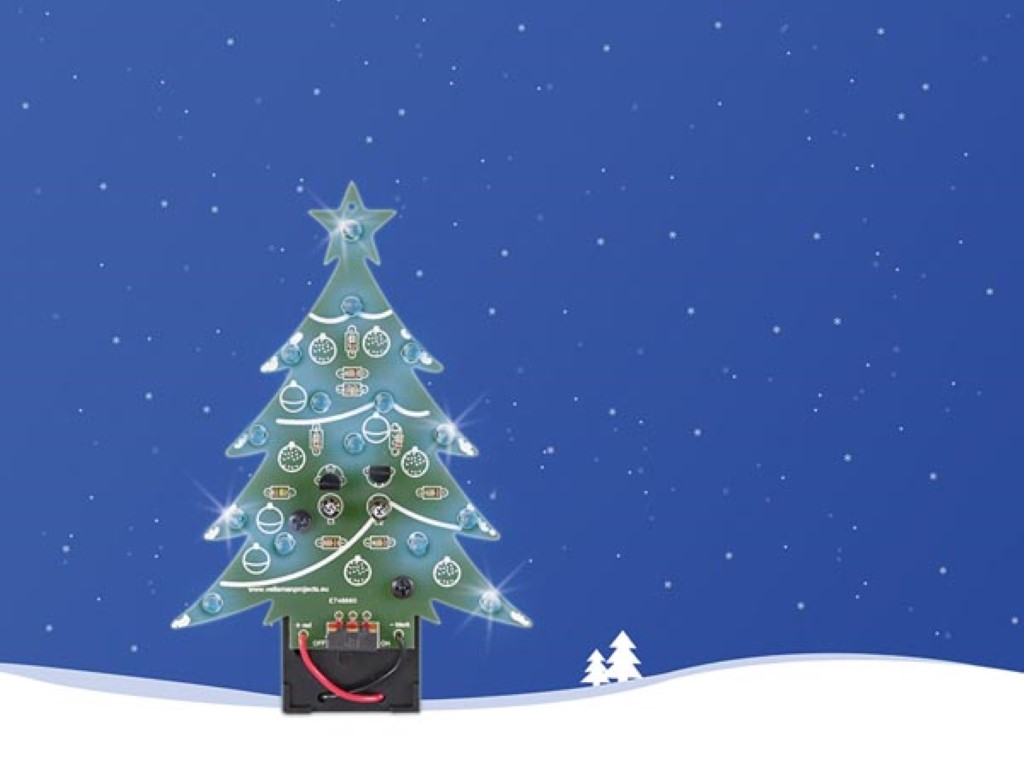 KERSTBOOM - BLAUWE LEDs - AAN/UIT-SCHAKELAAR afbeelding