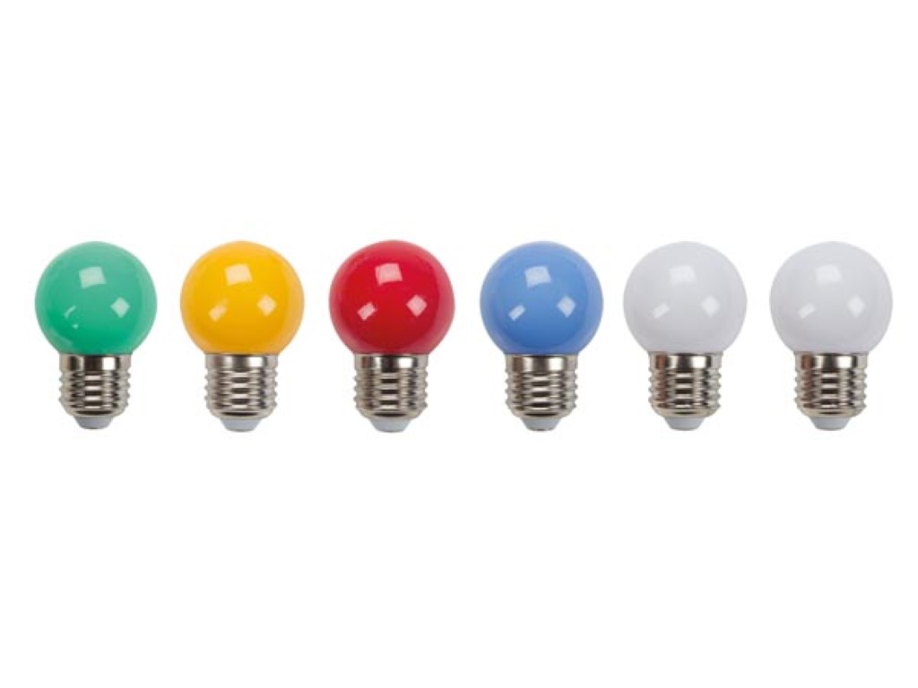 GEKLEURDE LEDLAMPEN - 10 st. afbeelding